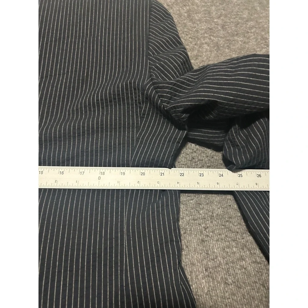 Jos a bank sport seersucker 2 piece suit mens blue size 46L cotton